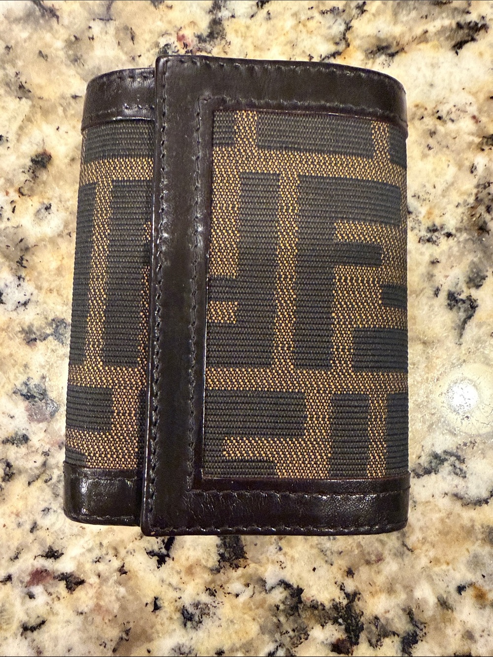 Fendi Brown Men’s Tri-Fold Wallet with key holder